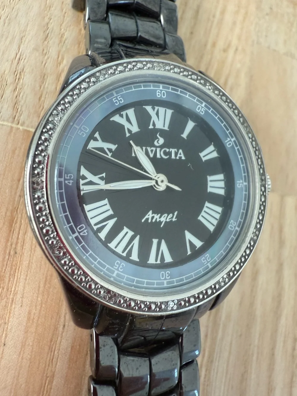 Invicta Angel ladies black ceramic watch NEW BATTERY